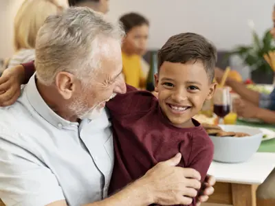 Abuelo y su nieto