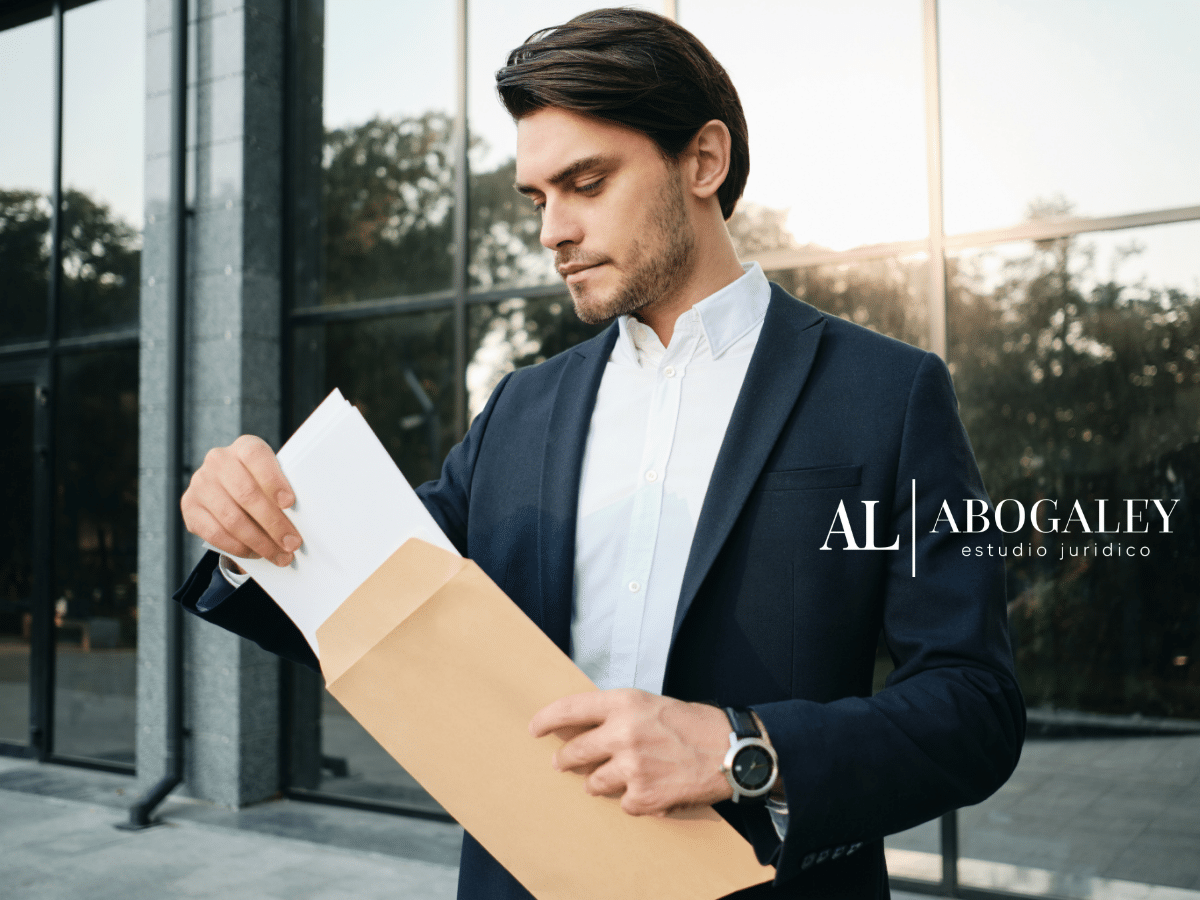 Hombre poniendo una carta en un sobre. ¿Cómo redactar una carta de autodespido en Chile?